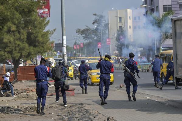 DR Congo protests: Police fire tear gas to disperse anti-Western  demonstrations in Kinshasa