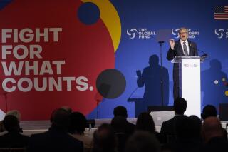 FILE - Bill Gates speaks during the Global Fund's Seventh Replenishment Conference on Sept. 21, 2022, in New York. On Friday, Nov. 18, 2022, The Associated Press reported on false claims that Gates told world leaders at the 2022 G-20 summit that “death panels” will soon be required. (AP Photo/Evan Vucci, File)