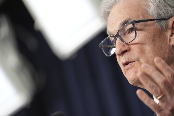 Federal Reserve Chairman Jerome Powell speaks during a news conference following the Federal Open Market Committee meeting, Wednesday, May 7, 2025, at the Federal Reserve in Washington. (AP Photo/Jacquelyn Martin)