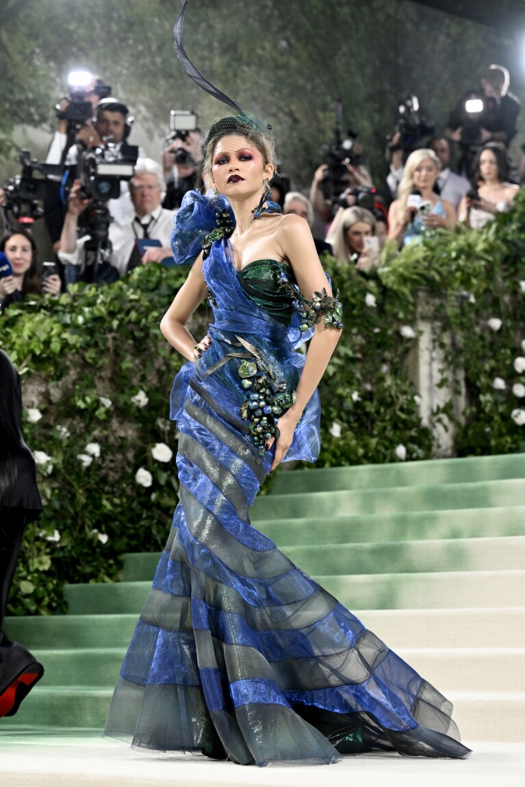 Zendaya attends Metropolitan Museum of Art Costume Institute opening celebration "Sleeping Beauty: Awakening Fashion" An exhibition will be held in New York on Monday, May 6, 2024.  (Photo credit: Evan Agostini/Invision/AP)