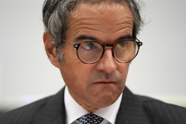 International Atomic Energy Agency (IAEA) Director General, Rafael Grossi, arrives for an IAEA Board of Governors meeting in Vienna, Austria, Wednesday, Nov. 22, 2023. (AP Photo/Matthias Schrader)