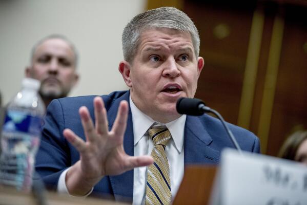 FILE - In this Sept. 25, 2019 file photo, David Chipman, a former federal agent and adviser at the gun control group Giffords, speaks at a House Judiciary Committee hearing on assault weapons on Capitol Hill in Washington. The White House will withdraw the nomination of Chipman, a gun-control advocate to lead the Bureau of Alcohol, Tobacco, Firearms and Explosives after he ran into bipartisan opposition in the Senate, a person familiar with the decision said Thursday. (AP Photo/Andrew Harnik)