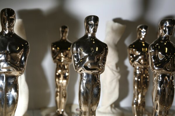 Oscar statuettes wait to be inspected before being finished at the Polich Tallix Fine Art Foundry in Rock Tavern, N.Y., Thursday, Jan. 12, 2017. (AP Photo/Seth Wenig)