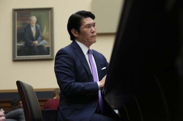 Department of Justice Special Counsel Robert Hur listens during a House Judiciary Committee hearing, Tuesday March 12, 2024, on Capitol Hill in Washington. (AP Photo/Jacquelyn Martin)
