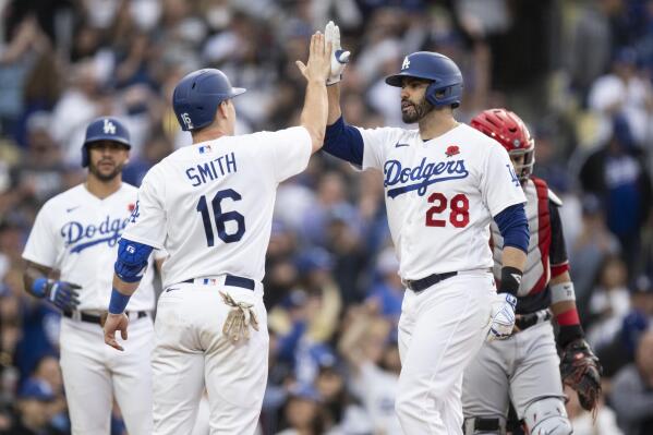 Photo: Los Angeles Dodgers J.D. Martinez Hits Three Run Home Run