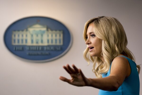 White House press secretary Kayleigh McEnany speaks during a briefing at the White House, Wednesday, June 3, 2020, in Washington. (AP Photo/Andrew Harnik)