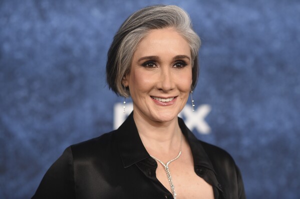 Issa Lopez arrives at the premiere of "True Detective: Night Country" on Tuesday, Jan. 9, 2024, at the Paramount Theater in Los Angeles. (Photo by Richard Shotwell/Invision/AP)