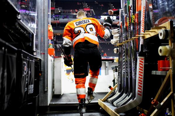 Claude Giroux Philadelphia Flyers Adidas Authentic Away NHL Hockey Jer