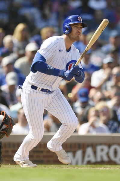 The Chicago Cubs' Seiya Suzuki bats against the San Francisco Giants in the  first inning at Oracle Park on Friday, June 9, 2023, in San Francisco., National Sports