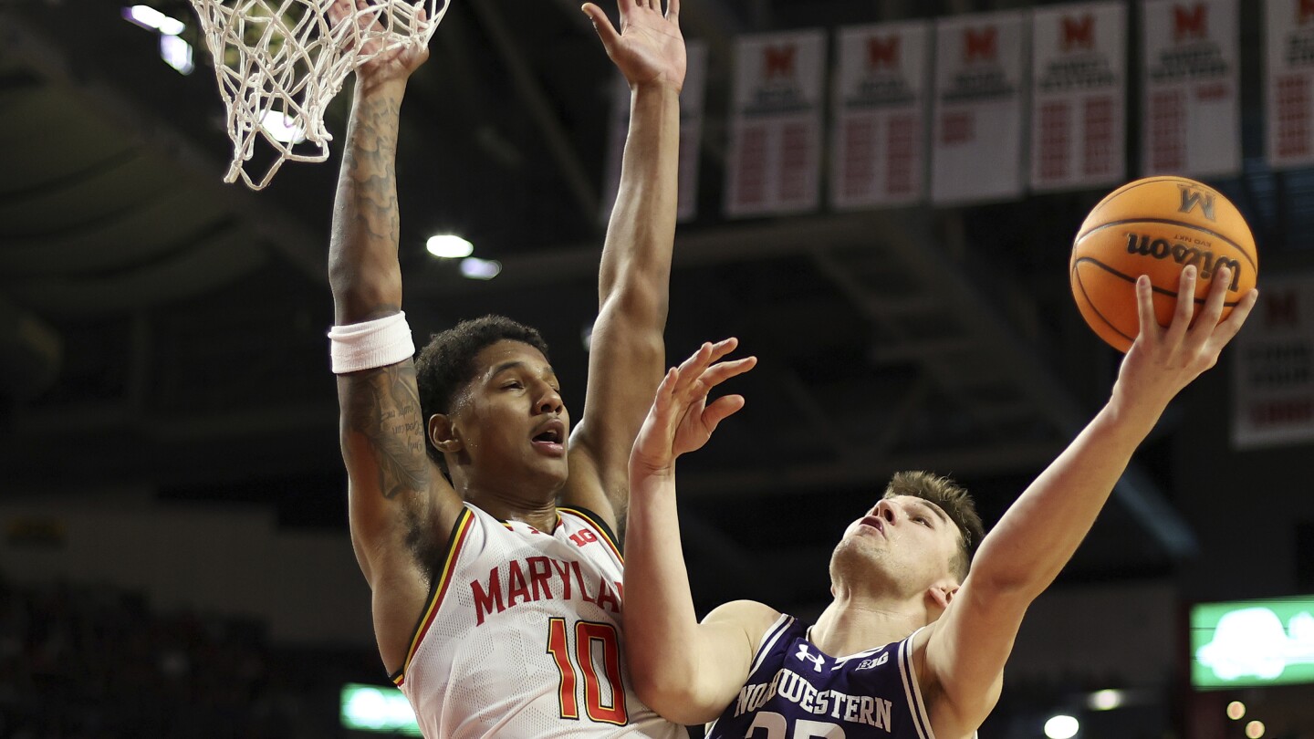 Julian Reese scores 19 points to help No. 13 Maryland pull away from Northwestern for a 74-61 win