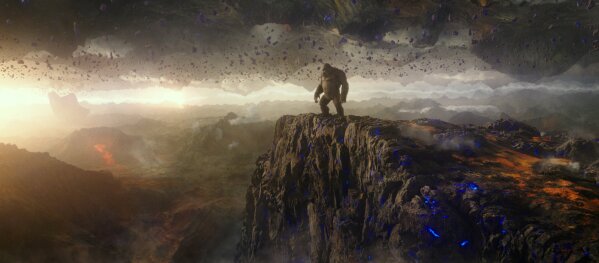 This image released by Warner Bros. Entertainment shows a scene from "Godzilla vs. Kong." (Warner Bros. Entertainment  via AP)