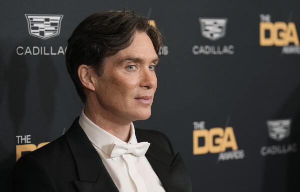 Actor Cillian Murphy poses at the 76th DGA Awards, Saturday, Feb. 10, 2024, in Beverly Hills, Calif. (AP Photo/Chris Pizzello)