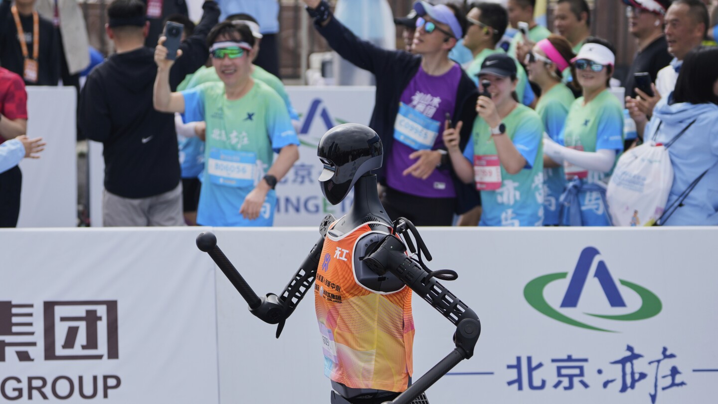 No sweat: Humanoid robots run a Chinese half-marathon alongside flesh-and-blood competitors