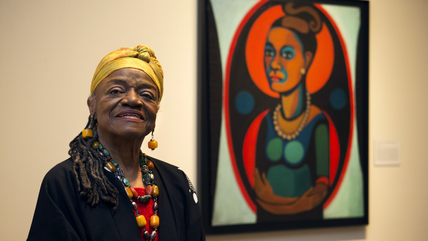 Image for article Faith Ringgold, pioneering Black quilt artist and author, dies at 93  The Associated Press