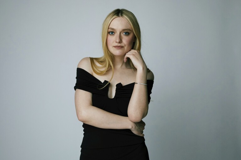 Dakota Fanning poses for a portrait to promote the television miniseries "Ripley" on Tuesday, March 26, 2024, in New York. (Photo by Taylor Jewell/Invision/AP)
