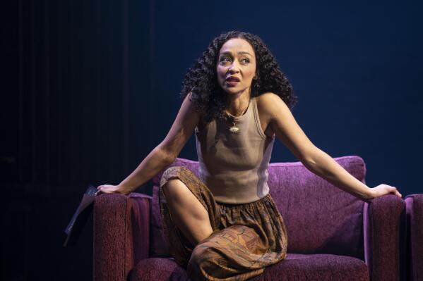 This image released by Polk & Co. shows Ruth Negga during a performance of "Macbeth" in New York. (Joan Marcus/Polk & Co. via AP)