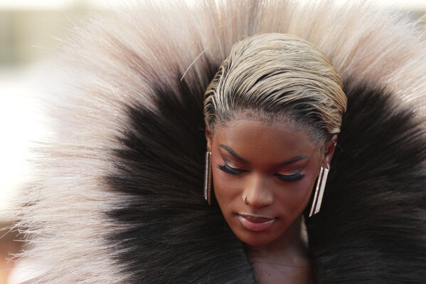 Didi-Stone poses for photographers upon arrival at the premiere of the film 'The History of Sound' at the 78th international film festival, Cannes, southern France, Wednesday, May 21, 2025. (Photo by Scott A Garfitt/Invision/AP)