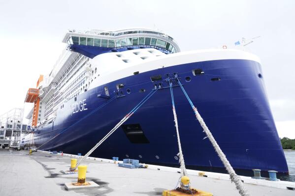The Celebrity Edge is moored at Port Everglades, Saturday, June 26, 2021, in Fort Lauderdale, Fla. Celebrity Edge is the first cruise ship to leave a U.S. port since the coronavirus pandemic brought the industry to a 15-month standstill. The seven-night cruise will have 40 percent capacity and with virtually all passengers vaccinated against COVID-19.(AP Photo/Marta Lavandier)