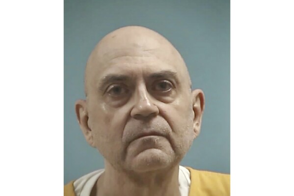 In this photo provided by the Mississippi Department of Corrections is inmate Paul West, in Pearl, Miss., on May 6, 2022. The Mississippi Court of Appeals on Tuesday, Aug. 1, 2023, affirmed the 2022 conviction of former Franciscan friar West, in the 1990s sexual abuse of a student at a Catholic school. (Mississippi Department of Corrections via AP)