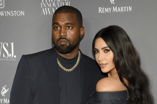 FILE - Kanye West, left, and Kim Kardashian attend the WSJ. Magazine Innovator Awards on Nov. 6, 2019, in New York. Kanye West, now legally known as Ye, has gone quiet on Instagram after weeks of ranting publicly about Kim Kardashian in the name of fatherhood. He cast a wide net of bullying, threats and slurs, including those aimed at Kardashian's boyfriend, Pete Davidson. (Photo by Evan Agostini/Invision/AP, File)