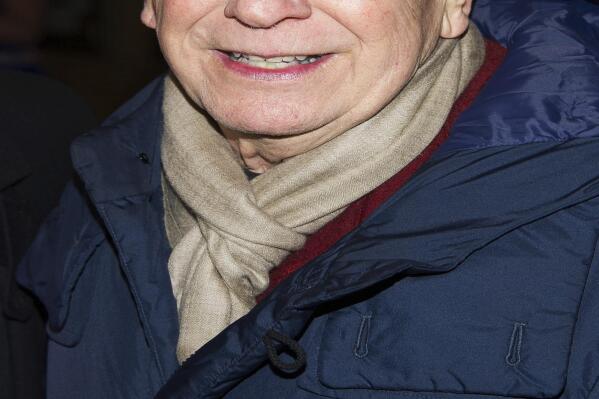 FILE - Terrence McNally attends the opening night performance of Broadway's "On the Twentieth Century" on March 12, 2015 in New York. Broadway producer Tom Kirdahy has announced the launch of a new foundation honoring his husband, the late playwright and librettist Terrence McNally. The announcement of the Terrence McNally Foundation comes on what would have been the playwright's 84th birthday. (Photo by Charles Sykes/Invision/AP, file)