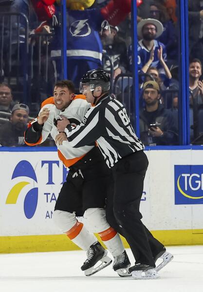Flyers' DeAngelo suspended 2 games for spearing Perry | AP News