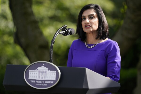 Administrator of the Centers for Medicare and Medicaid Services Seema Verma speaks at an event on protecting seniors with diabetes in the Rose Garden White House, Tuesday, May 26, 2020, in Washington. (AP Photo/Evan Vucci)