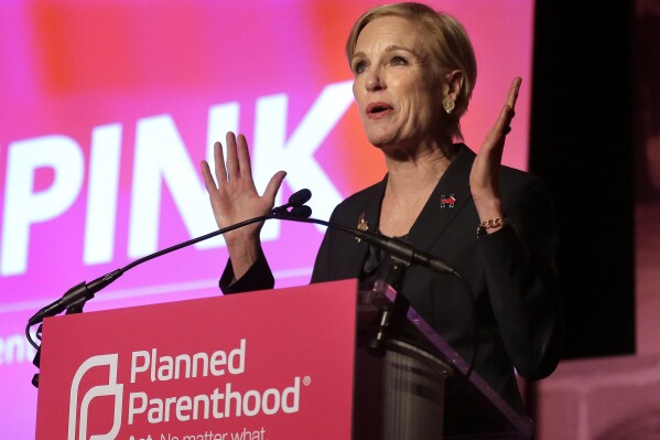 Cecile Richards, Planned Parenthood's president, addresses an audience during an event in Hooksett, N.H. Jan. 10, 2016, during which Planned Parenthood endorsed Democratic presidential candidate Hillary Clinton in the presidential race. (AP Photo/Steven Senne, File)