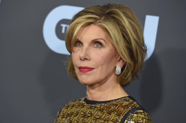 FILE - Christine Baranski arrives at the 25th annual Critics' Choice Awards in Santa Monica, Calif. on Jan. 12, 2020. The Emmy- and Tony-winning actor is donating three custom-made Bob Mackie gowns for an online charity auction on Wednesday. (Photo by Jordan Strauss/Invision/AP, File)