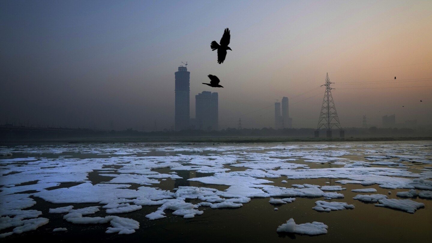 River and air pollution in India's capital pose a severe health threat to  residents 