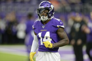 FILE - In this Sunday, Dec. 29, 2019 file photo, Minnesota Vikings wide receiver Stefon Diggs run...