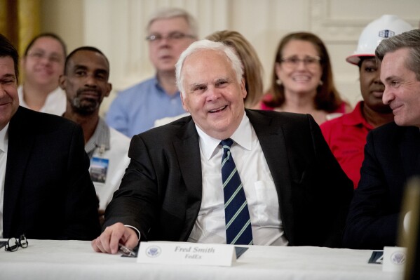 FedEx CEO Fred Smith appears at a signing ceremony where President Donald Trump signed an Executive Order that establishes a National Council for the American Worker in the East Room of the White House, Thursday, July 19, 2018, in Washington. (AP Photo/Andrew Harnik, File)