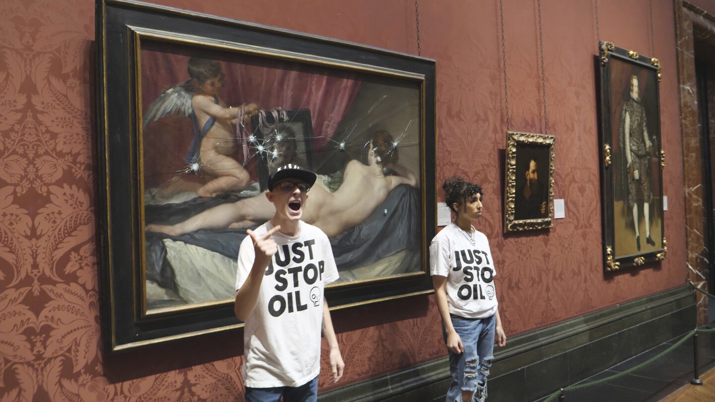 Climate activists smash glass protecting Velazquez’s Venus painting in London’s National Gallery