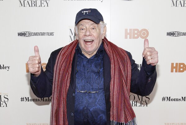 FILE - In this Nov. 7, 2013, file photo, actor Jerry Stiller arrives at the special screening of HBO's Documentary "Whoopi Goldberg presents Moms Mabley" at The Apollo Theater on in New York. Comedian veteran Stiller, who launched his career opposite wife Anne Meara in the 1950s and reemerged four decades later as the hysterically high-strung Frank Costanza on the smash television show “Seinfeld,” died at 92, his son Ben Stiller announced Monday. (Photo by Mark Von Holden/Invision/AP)