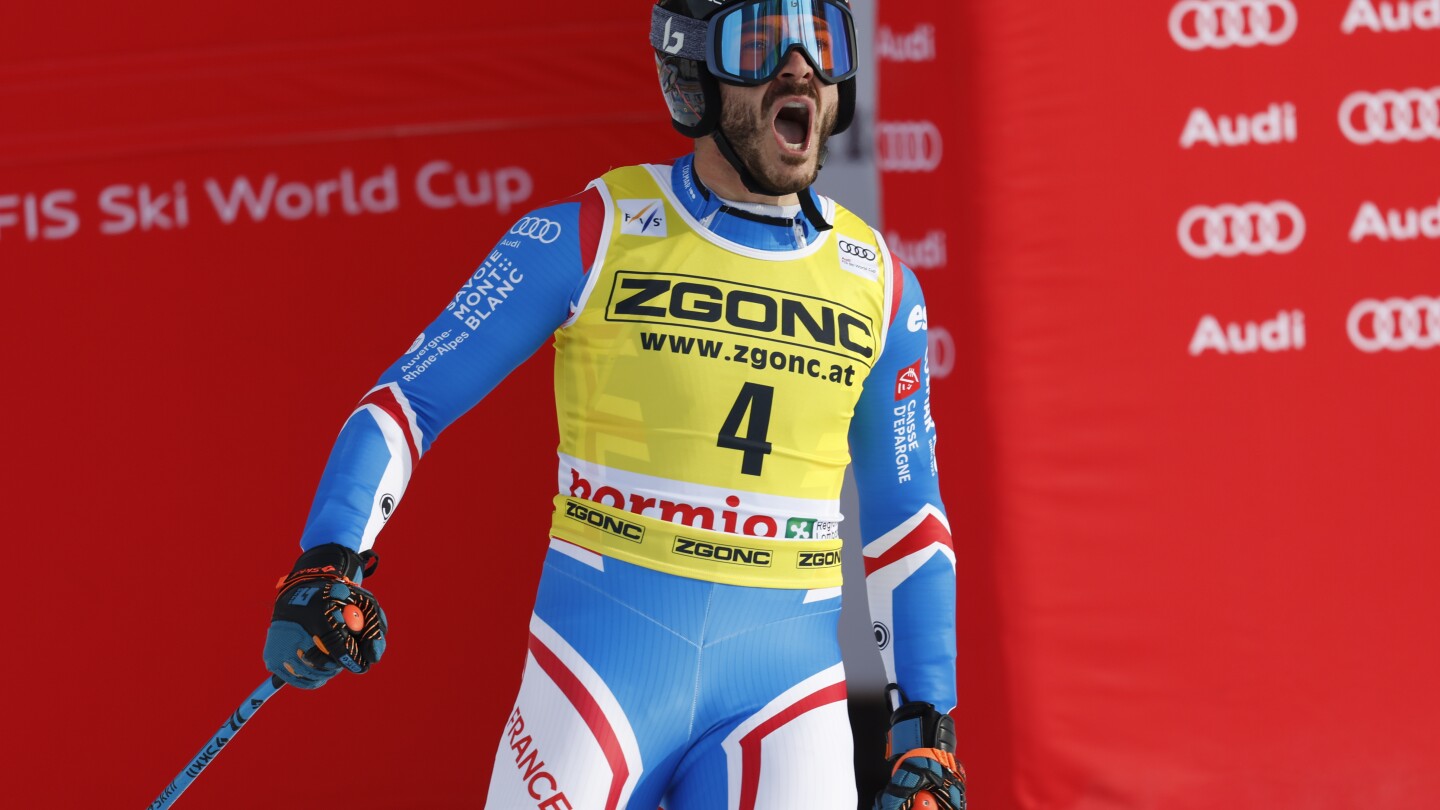 Le skieur français Sarrazin remporte la Coupe du monde à Bormio.  Kildee et Schwartz n'ont pas réussi à terminer.