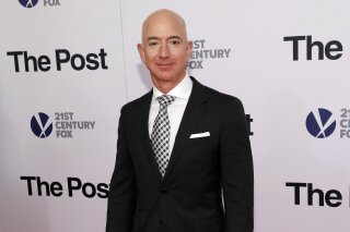 
              FILE - In this Dec. 14, 2017, file photo, Jeff Bezos attends the premiere of "The Post" at The Newseum in Washington. Private investigators working for Bezos have determined the brother of the Amazon CEO’s mistress leaked the couple’s intimate text messages to the National Enquirer. That’s according to a person familiar with the matter who spoke Monday to The Associated Press. (Photo by Brent N. Clarke/Invision/AP)
            
