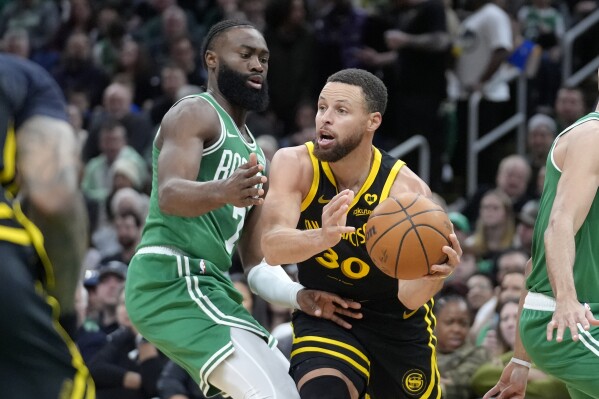 Brown, Tatum lead Celtics to 3rd-biggest win in franchise history, 140-88  over weary Warriors | AP News