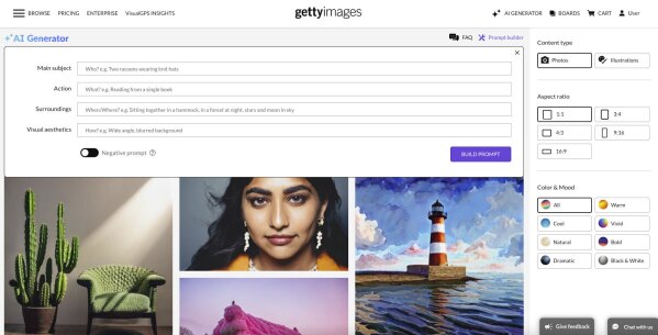 This photo provided by Getty Images shows an example of the company's artificial intelligence image-generator. The Seattle-based photo stock company is taking a two-pronged approach to the threat and opportunity that AI poses to its business. On Monday, Sept. 25, 2023 it joined the small but growing market of AI image makers with a new service that enables its customers to create novel images trained on Getty’s vast library of human-made photos. (Getty Images via AP)