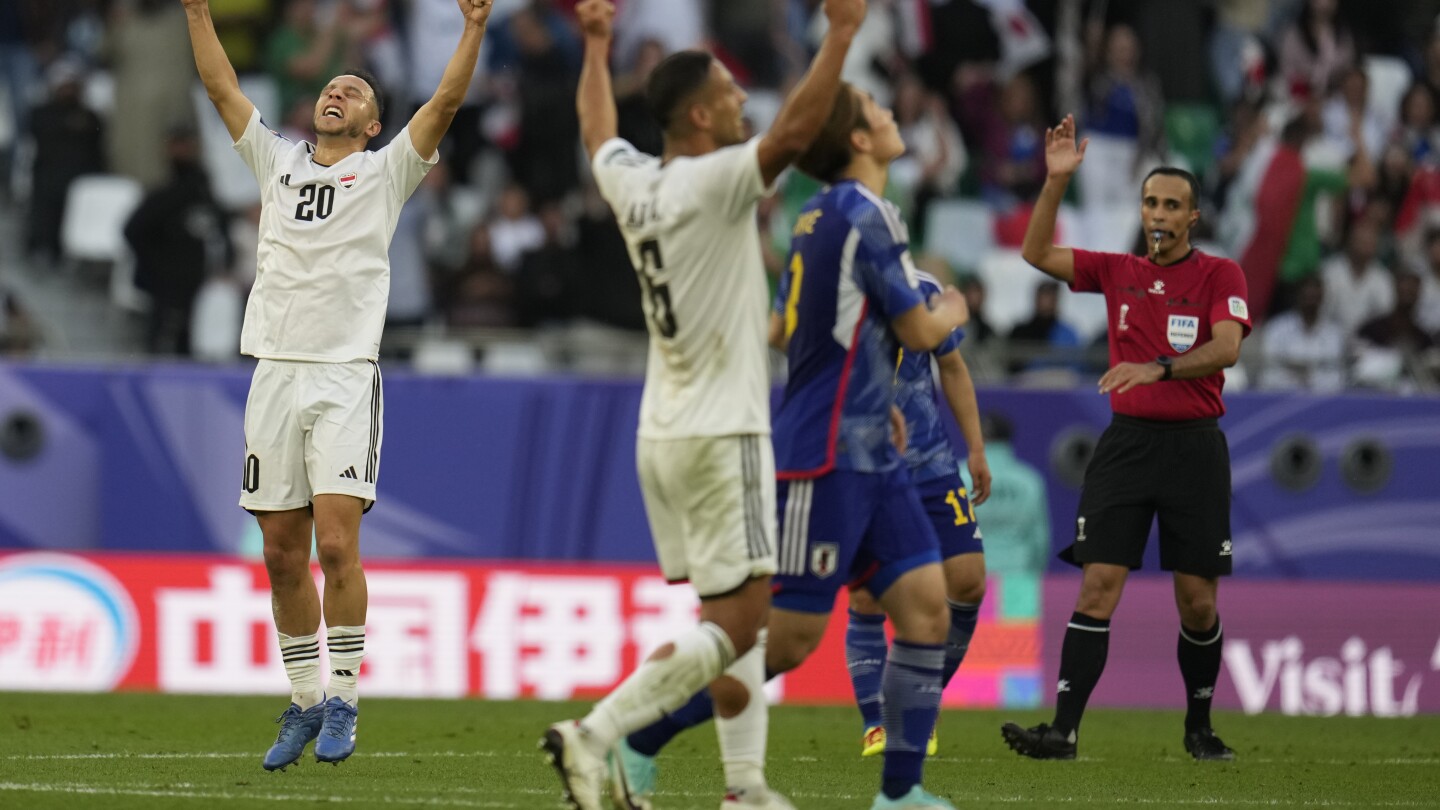 Хюсеин вкарва два гола, докато Ирак разстройва Япония с 2-1, за да продължи към фазата на елиминациите на Купата на Азия