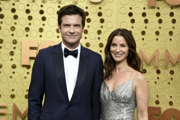 Jason Bateman, left, and Amanda Anka arrive at the 71st Primetime Emmy Awards on Sunday, Sept. 22, 2019, at the Microsoft Theater in Los Angeles. (Photo by Jordan Strauss/Invision/AP)