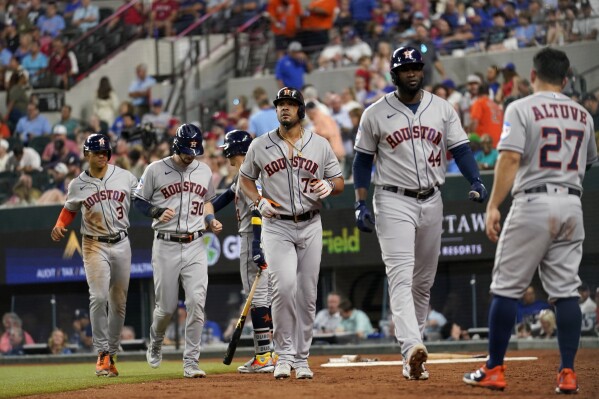 Astros slug their way to the top of the AL West with 16 homers in