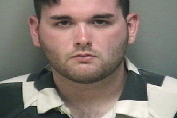 
              FILE - This undated file photo provided by the Albemarle-Charlottesville Regional Jail shows James Alex Fields Jr. Fields, convicted of first-degree murder for driving his car into counterprotesters at a white nationalist rally in Virginia faces 20 years to life in prison as jurors reconvene to consider his punishment. The panel that convicted Fields will hear more evidence Monday, Dec. 10, 2018, before recommending a sentence for Judge Richard Moore. (Albemarle-Charlottesville Regional Jail via AP, File)
            