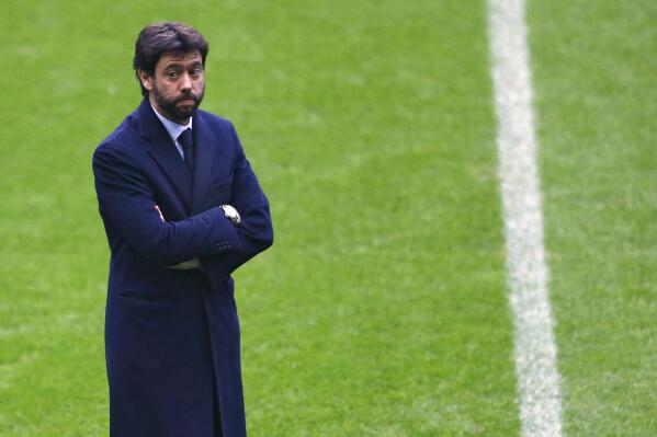 FILE- In this file photo dated March 15, 2016, Andrea Agnelli, then president of Juventus, arrives at the Allianz Arena stadium. Juventus will be fined 718,000 euros (nearly $800,000) but will agree not to make any appeals as part of a plea bargain with the Italian soccer federation on Tuesday after the club and seven former team directors were charged with alleged fraud for the way they handled player salary cuts during the coronavirus pandemic. The only former team director who did not agree to the plea bargain was ex-Juventus president Andrea Agnelli, who will be judged on June 15. Prosecutors in Turin have also charged Juventus, Agnelli and 11 others with false communications by a company listed publicly on the Milan stock exchange, obstructing watchdog agencies, false billing and market manipulation. (AP Photo/Matthias Schrader, FILE)