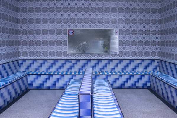 A Moroccan traditional bath, known as hammam, is empty of customers, in Rabat, Morocco, Monday, March 4, 2024. Climate change and a yearslong drought have forced Morocco's famous public baths to close a few days a week in an effort to save water. (AP Photo/Mosa'ab Elshamy)