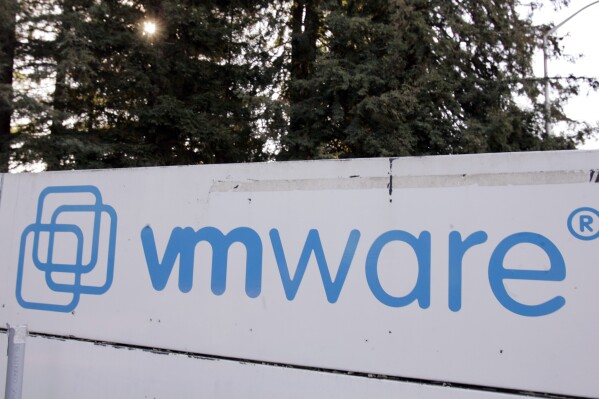 FILE - The Exterior view of VMware headquarters in Palo Alto, Calif., on Oct. 24, 2007. Computer chip and software maker Broadcom has announced it has cleared all regulatory hurdles and plans to complete its $69 billion acquisition of cloud technology company VMware on Wednesday, Nov. 22, 2023. (AP Photo/Paul Sakuma, File)