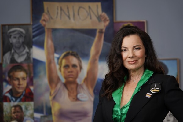 SAG-AFTRA President Fran Drescher poses for a portrait, Wednesday, Aug. 23, 2023, at the SAG-AFTRA offices in Los Angeles. (AP Photo/Chris Pizzello)