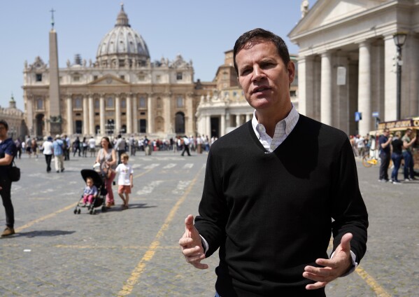 Chilean sex abuse victim Juan Carlos Cruz speaks during an interview with The Associated Press in Rome, April 24, 2018. (AP Photo/Andrew Medichini, File)