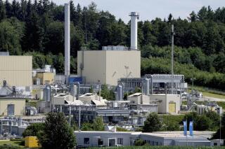 File--- File picture shows exterior view of the 'Bierwang' gas storage facility of the 'Uniper' energy company in Unterreit near Munich, Germany, Wednesday, July 6, 2022. (AP Photo/Matthias Schrader, file)