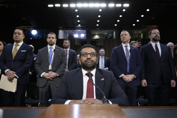 Kash Patel, President Donald Trump's choice to be director of the FBI, arrives for his confirmation hearing before the Senate Judiciary Committee at the Capitol in Washington, Jan. 30, 2025. (AP Photo/Ben Curtis, File)