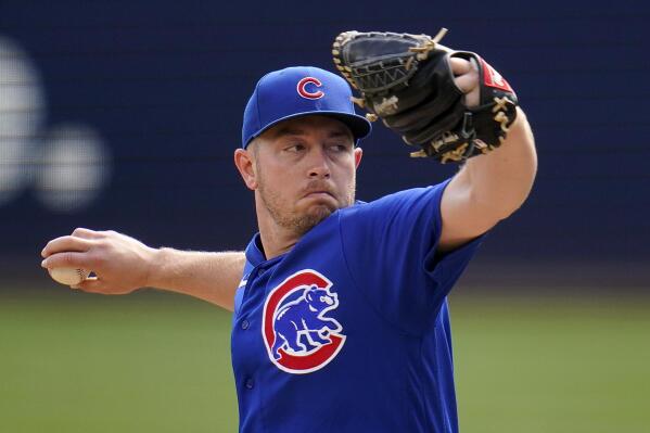 Chicago Cubs starting pitcher Adrian Sampson delivers during the second inning of the team's baseball game against the Pittsburgh Pirates in Pittsburgh, Sunday, Sept. 25, 2022. (AP Photo/Gene J. Puskar)